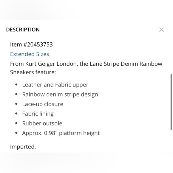 NWT: Kurt Geiger Women’s Strip Lane Sneakers - Picture 7 of 7